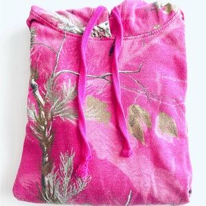 Pink real tree camo hoodie